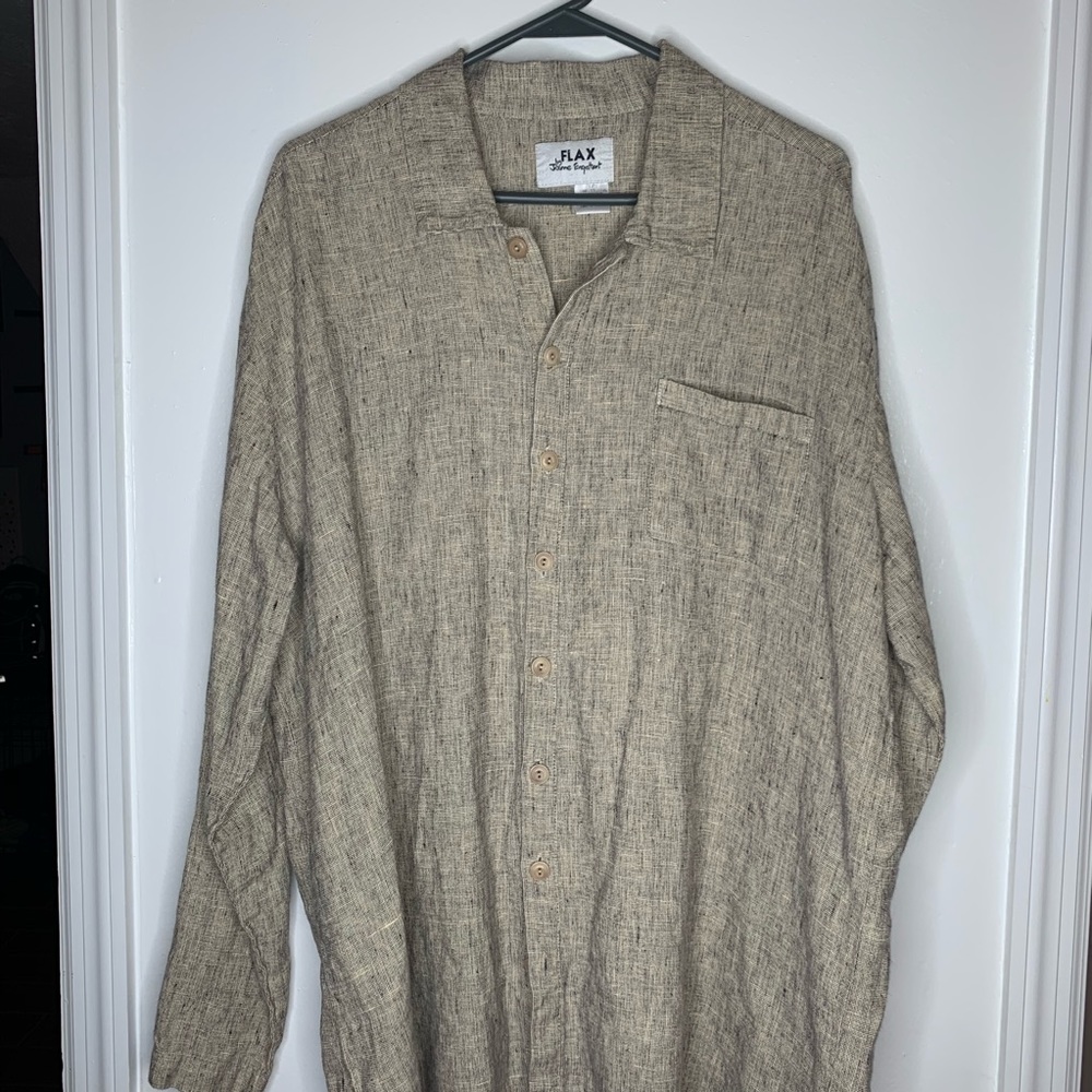 Flax buttondown